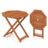 Octagon Folding Patio Table with 2 Inches Umbrella Hole