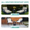 2-Tier Outdoor Side Table, HDPE Adirondack Table Patio Side Table, Weather Resistant End Table Small Outdoor Table, Navy Blue, Round