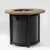 30inch Round Fire Pit Table Propane Fire Table with Lava Rocks