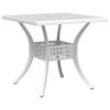 Garden Table White Cast Aluminum 31.5 in x 31.5 in Durable