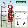 2 Packs Garden Obelisk Trellis Rustproof Climbing Plant Trellis 5.9FT Plants Tower for Climbing Plants Flower Vegetable Vine