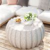 35.43" Modern Waterproof Coffee Table, Durable MgO Cement Design,Indoor & outdoor compatible(White)