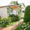2 in 1 Garden Arbor with Door and Latch for Outdoor Lawn