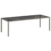 Garden Table Grey 98.43 x 39.37 x 29.53 in Poly Rattan