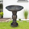 22-Inch Glass Fiber Reinforced Concrete Bird Bath