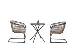 Wicker Dining Chair-SET OF 2 is designed to elevate your patio, balcony, or garden space into a cozy, stylish spot for relaxation and connection.
