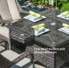 Direct Wicker Malachi Patio Wicker 5 Piece Square Dining Set