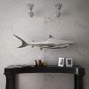 Shark Decoration Wall-Mounted Aluminum Silver