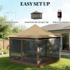 Rain shelter, tent, pergola, suitable for gardens, terraces, beige