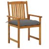 Patio Chair Set of 2 Brown Solid Acacia wood Medium Durable
