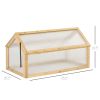 Wooden Cold Frame Greenhouse Garden Portable Raised Planter with Openable Top for Indoor, Outdoor, Flowers, Vegetables, Plants, 35.5" x 20.5" x 19.5"