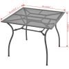 Outdoor Table Anthracite Steel 35.4 in x 35.4 in Durable