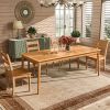 6-Person Outdoor Acacia Wood Rectangular Bistro Dining Table