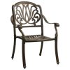 Garden Chair Set of 2 Bronze Cast Aluminum Standard Tough