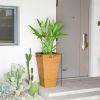 Trio of Tall Planters: 22" Brown, Designed for Both Indoor and Outdoor Use, with Superior Drainage|