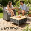 Outdoor side table, terrace table, garden table, coffee table, gray(table only)