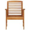 Garden Chair Set of 2 Natural Wood Solid acacia wood Standard