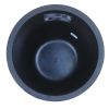 18in Mosswood Resin Planter, Matte Black