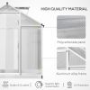 4' x 6.2' x 6.4' Walk-in Garden Greenhouse, Polycarbonate Panels Plants Flower Growth Shed, Cold Aluminum Frame Outdoor Portable Warm House