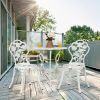 1PC Outdoor Cast Aluminum Patio Furniture Set with Rose Design