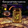 Present, Solar Lanterns Outdoor Waterproof, Garden Decor Gifts for Women Mom Grandma, Outdoor Hanging Lantern Solar Lights