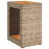 Garden Side Table Beige and Brown