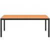 Garden Dining Table Brown WPC top 72.8 x 35.4 x 29.1 in Durable