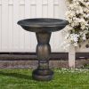 22-Inch Glass Fiber Reinforced Concrete Bird Bath