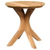 Side Table Brown 15.75 x 15.75 x 16.14 in Solid Teak Wood