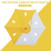 7.5ft Patio Umbrella,Outdoor Beach Portable Table Market Umbrella Waterproof UV-proof,Yellow/White