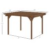 Outdoor Wooden Pergola 12x10 ft Garden Trellis for Climbing Plants Patio Backyard Deck Sturdy Structure Brown