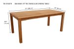 Bahama 70" Rectangular Dining Table