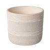 (3 pack)Pottery 8" Tye Ceramic Planter, White