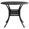 Garden Table Black Cast Aluminum Medium Durable Garden Table