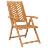 Reclining Garden Chair Set of 2 Natural wood color