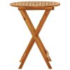 Garden Table Natural Wood Solid eucalyptus wood Small Foldable