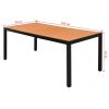 Garden Dining Table Brown WPC top 72.8 x 35.4 x 29.1 in Durable