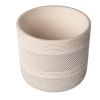 (3 pack)Pottery 8" Tye Ceramic Planter, White