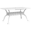 Garden Table White Cast Aluminum 59.1 x 35.4 x 28.3 in Tough
