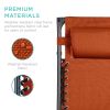 Zero Gravity Folding Reclining Patio Lounge Chair with Canopy Sun Shade