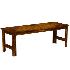 Outsunny 2-Seat Wood Garden Bench, Patio Bench Outdoor Bench with Slatted Seat, Backless Front Porch Bench for Park, Garden, Poolside, Deck (Color: default)