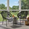 OUTDOOR PATIO WICKER CHAIR,  SET OF 2