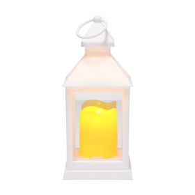 12 Pcs Decorative Candle Lantern, LED Electric Flameless Candle, Plastic LED Holder with Glass (Quantity: 12 Pieces, Color: White)