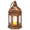 12 Pcs Decorative Candle Lantern, LED Electric Flameless Candle, Plastic LED Holder with Glass