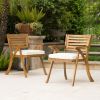 Outdoor Hermosa KD Wood Dining Chair (Set of 2)