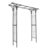 Metal Garden Arch Garden Arbor Trellis Climbing Plants Support Arch Outdoor Arch Wedding Arch Party Events Archway Black