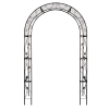 Metal Garden Arch with doors Garden Arbor Trellis Climbing Plants Support Arch Outdoor Arch Wedding Arch Party Events Archway Black