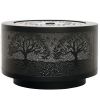 Outdoor Water Fountain with LED Lights, 10" Tall Garden Waterfall Fountain Feature with Adjustable Flow
