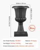 Plastic Urn Planters, 9.8 x 16.5 Inch, 2 Pack Classic Flower Pots Front Porch Planters, Indoor & Outdoor Vase for Wedding, Party, Event, Home