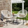 OUTDOOR PATIO WICKER CHAIR,  SET OF 2
